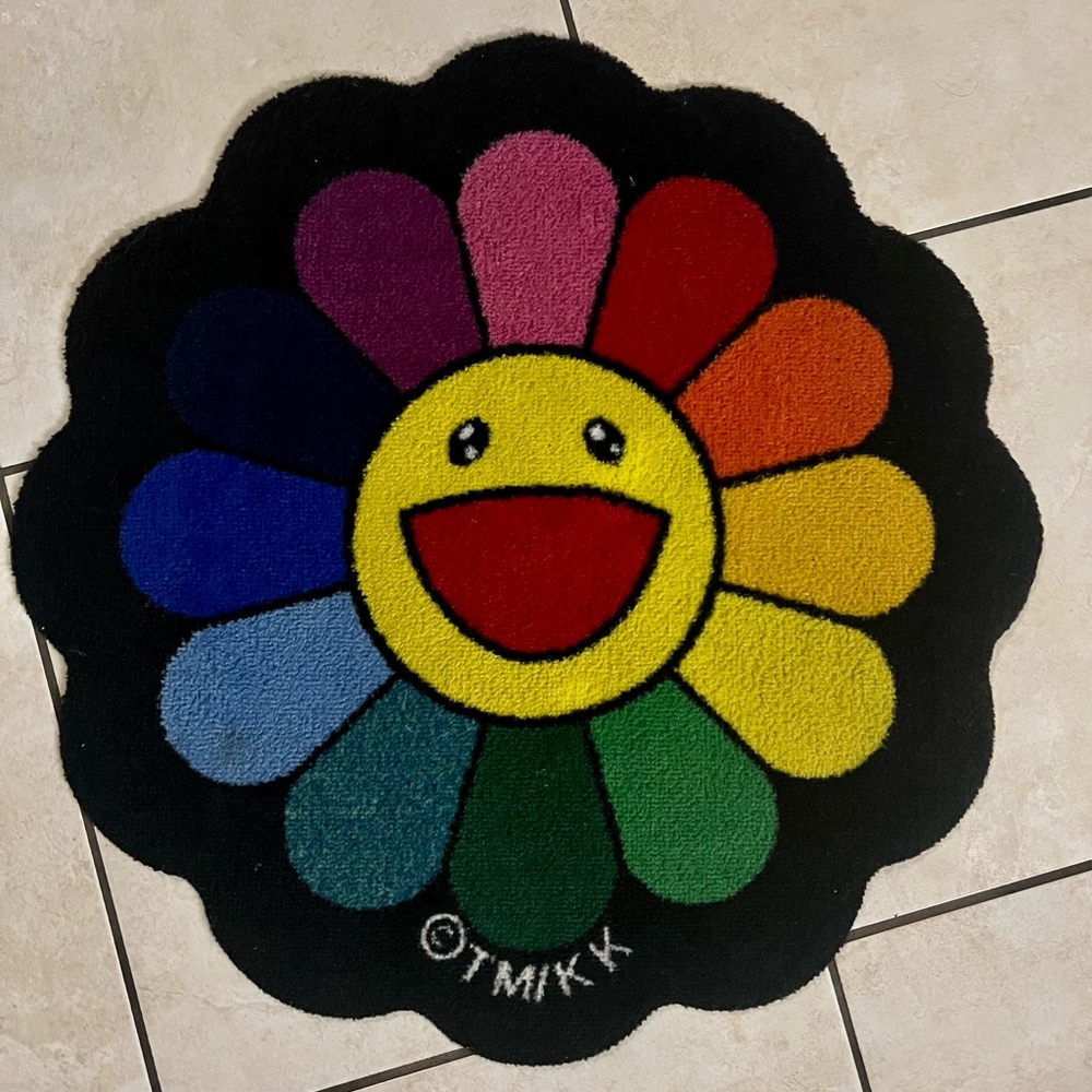 Takashi Murakami Flower Floor Mat Rug